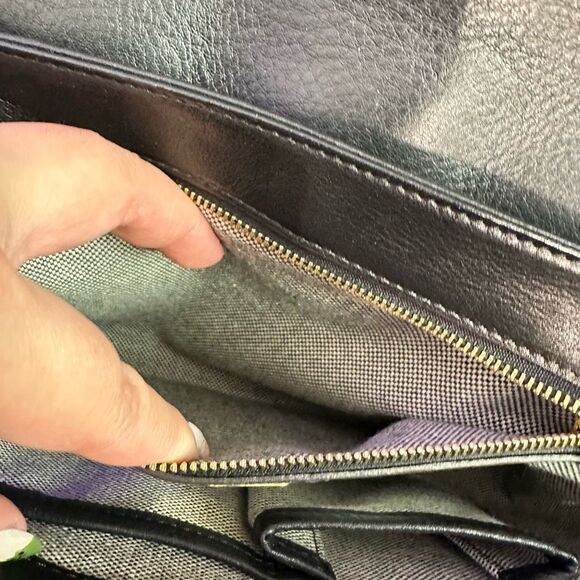 MCM Calfhair Zebra print Calf Skin Visetos Little Veronika Satchel Black Crossbo - Picture 15 of 16